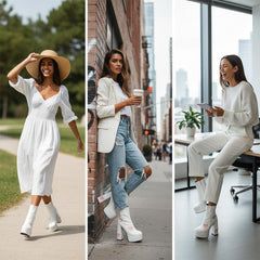 Tuhoomall Chunky Heeled Ankle Boots for Women, Heart Pattern, Zipper Closure, All-Season Fashion, Perfect for Parties and Travel