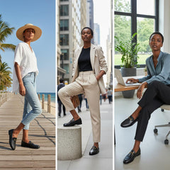 Tuhoomall Comfortable Flat Loafers for Women, Classic Design with Metal Buckle, Perfect for Office, Casual and Everyday Wear