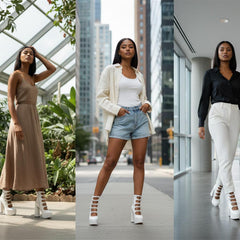 Tuhoomall Gothic High Ankle Boots for Parties and Performances, Thick Sole with Adjustable Strap, Durable Leather, 15.5cm Chunky Heels