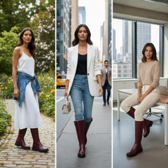 Tuhoomall Fashion Comfort Knee High Boots for Women - Low Heel Zipper Closure, Stylish for Office and Travel, Timeless Solid Color Design