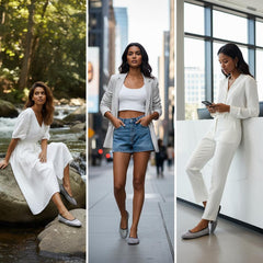 Tuhoomall Comfortable Slip-On Flats for Women - Suede and Denim Upper with Rhinestone Details - Perfect for Fashion Casual, Work, and Parties - Spring/Summer Wear