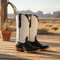 Tuhoomall Western Cowboy Boots for Women, Comfort Mid-Calf Boot with Embroidered Design, Chic and Casual Style for All Seasons