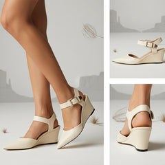 Tuhoomall Fashion High Heel Sandals for Women, Adjustable Buckle, Solid Color with Metal Accents, Stylish Casual and Office Wear