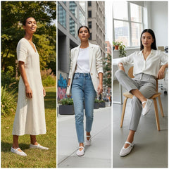 Tuhoomall Ballet Flats For Women, Adjustable Buckle, Elegant Pointed Toe, Comfortable Rubber Sole, Perfect For Parties And Performances