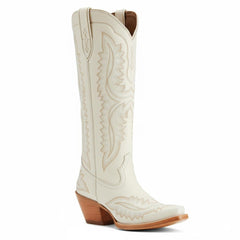 Tuhoomall Stylish Western Mid-Calf Boots for Women - Embroidered Vegan Leather, 2.76in Low Chunky Heel, Perfect for Year-Round Casual Wear