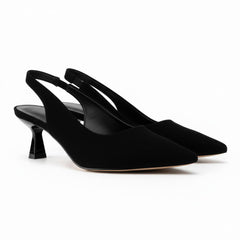 Tuhoomall Comfortable Kitten Heel Slip-On Shoes, Metallic Finish, Fashionable for Work and Travel, Made with Genuine Leather, Perfect for Spring and Summer