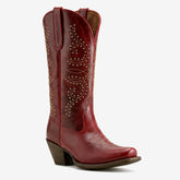 Tuhoomall Western Vintage Mid-Calf Boots for Women, Chunky Heel, Embroidered and Studded for Outdoor Fashion