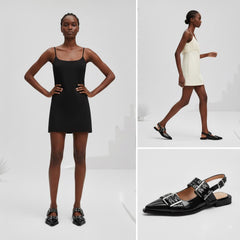 Tuhoomall Comfortable Low Heel Platform Shoes with Adjustable Metal Buckle for Casual and Office Use, Ideal for All-Season Wear