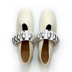 Tuhoomall Ballet Flats for Women, Round Toe, Adjustable Buckle, Casual Style, All-Day Comfort, Non-Slip Rubber Sole, Perfect for Parties and Performances