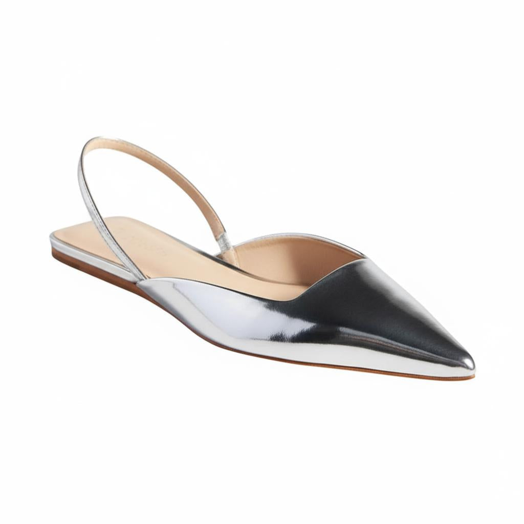 Tuhoomall Comfort Flat Sandals for Women, Stylish Pointed-Toe Slip-On Design, Casual Daily Wear with Rubber Sole, Ideal for Office and Street Fashion Tuhoomall