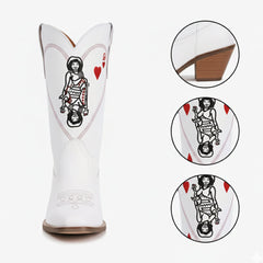 Tuhoomall Western Style Women's Cowboy Boots, Embroidered Ankle Booties for Travel, Outdoor Fashion, Parties, and Casual Wear Tuhoomall