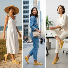 Tuhoomall Ballet Flats For Women, Adjustable Buckle, Elegant Pointed Toe, Comfortable Rubber Sole, Perfect For Parties And Performances