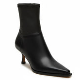 Tuhoomall Stylish Women's Ankle Boots, Comfortable Pointed Toe, Everyday Casual, Travel & Work, Zipper Closure, Elastic Sides, Durable Leather Tuhoomall