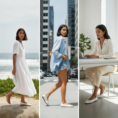 Tuhoomall Comfortable Almond Toe Flats with Studs for Fashion, Office, and Casual Outings - Durable Leather Upper and Easy Slip-On Design