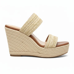 Tuhoomall Comfortable Platform Wedge Sandals for Women - 10.5cm Heel, Open-Toe Design, Fashionable Summer Style with PVC and Rubber Materials