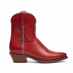 Tuhoomall Western Ankle Boots For Women, Low Heel 1.75 In, Embroidered Design, Casual Everyday Wear, All Seasons, Durable Rubber Sole