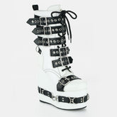 Tuhoomall Waterproof Ankle Boots for Women, Comfortable Wedge Heel, Stylish Rain & Snow Footwear with Adjustable Buckle and Zipper Closure, Perfect for Outdoor Activities