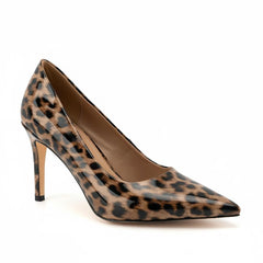 Tuhoomall Stylish High Heels for Parties and Dances, Gradient Design, Pointed Toe, 8cm Stiletto Heels, Slip-On, Rubber Sole, Synthetic Leather Lining