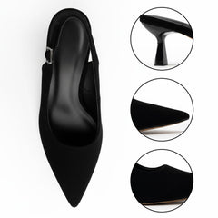 Tuhoomall Comfortable Kitten Heel Slip-On Shoes, Metallic Finish, Fashionable for Work and Travel, Made with Genuine Leather, Perfect for Spring and Summer