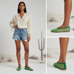 Tuhoomall Ballet Flats for Women, Comfortable and Stylish, Perfect for Parties and Daily Wear, Round Toe Design, Slip-On Closure, Rubber Sole