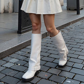 Tuhoomall Chic Low Heel Women's Ankle Boots with Adjustable Buckle for Weddings and Parties, Stylish Solid Color Design