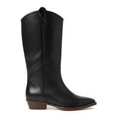 Tuhoomall Western Snip Toe Ankle Boots for Women, Classic All-Season Chunky Heel Rubber Sole, Easy Slip-On Design, Perfect for Casual and Office Wear