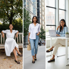 Tuhoomall Ballet Flats For Women, Casual Stylish Design, Perfect For Parties And Performances, Metal Buckle & Leather Lining, Comfortable Rubber Sole