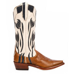 Tuhoomall Western Style Mid Calf Boots With Floral Embroidery - Casual Fashion Footwear For Travel And Parties, 2.00 In Heel, Snip Toe Design