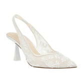 Tuhoomall Stylish Floral High Heels with Beaded Embellishment for Parties, Dancing, and Office Wear Tuhoomall