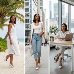 Tuhoomall Stylish High Heels for Parties and Dances, Gradient Design, Pointed Toe, 8cm Stiletto Heels, Slip-On, Rubber Sole, Synthetic Leather Lining