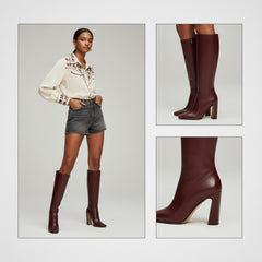 Tuhoomall Fashion Ankle Boots for Women, Comfortable Chunky Heel, Zipper Closure, Casual Daily Wear, Travel and Work Suitable, Classic Solid Color