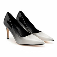 Tuhoomall Stylish High Heels for Parties and Dances, Gradient Design, Pointed Toe, 8cm Stiletto Heels, Slip-On, Rubber Sole, Synthetic Leather Lining Tuhoomall