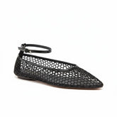Tuhoomall Woven Flat Sandals for Women - Stylish Pointed Toe Design with Adjustable Buckle for Parties and Performances