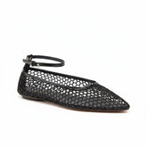 Tuhoomall Woven Flat Sandals for Women - Stylish Pointed Toe Design with Adjustable Buckle for Parties and Performances Tuhoomall