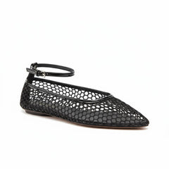 Tuhoomall Woven Flat Sandals for Women - Stylish Pointed Toe Design with Adjustable Buckle for Parties and Performances