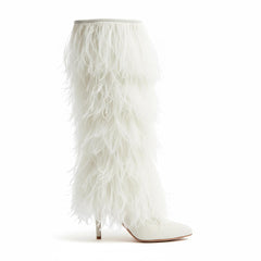 Tuhoomall Faux Suede Womens Fashion Booties With 4 Inch Heels, Zip Closure, Pointed Toe, Perfect For Parties And Performances