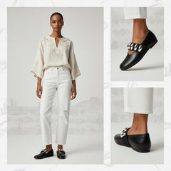 Tuhoomall Ballet Flats for Women, Round Toe, Adjustable Buckle, Casual Style, All-Day Comfort, Non-Slip Rubber Sole, Perfect for Parties and Performances