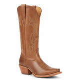 Tuhoomall Western Cowgirl Boots Mid Calf Chunky Heel Slip-On Embroidered Fashion Boots for Travel Outdoor Classic Style Tuhoomall