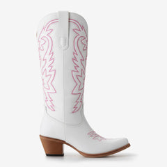 Tuhoomall Comfortable Western Ankle Boots, 2.25 Inch Block Heel, Embroidered Suede, Slip-On Design for All Seasons Tuhoomall