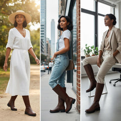 Tuhoomall Fashion Comfort Knee High Boots for Women - Low Heel Zipper Closure, Stylish for Office and Travel, Timeless Solid Color Design