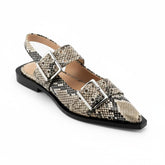 Tuhoomall Comfortable Low Heel Platform Shoes with Adjustable Metal Buckle for Casual and Office Use, Ideal for All-Season Wear Tuhoomall