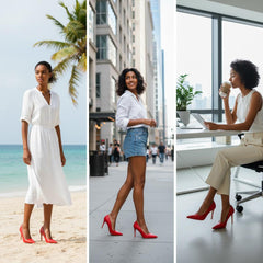 Tuhoomall Stylish High Heels for Parties and Dances, Gradient Design, Pointed Toe, 8cm Stiletto Heels, Slip-On, Rubber Sole, Synthetic Leather Lining