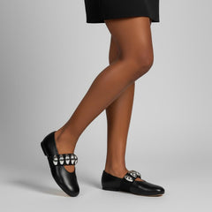 Tuhoomall Ballet Flats for Women, Round Toe, Adjustable Buckle, Casual Style, All-Day Comfort, Non-Slip Rubber Sole, Perfect for Parties and Performances