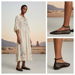 Tuhoomall Woven Flat Sandals for Women - Stylish Pointed Toe Design with Adjustable Buckle for Parties and Performances