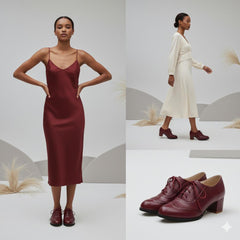 Tuhoomall Comfortable Vintage Style High Heel Dress Shoes for Office and Leisure Wear with Lace-Up Closure and Classic Round Toe Design