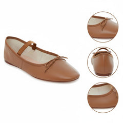 Tuhoomall Comfortable Mary Jane Flat Shoes with Bow, Slip-On Design for Fashionable Everyday Wear in Spring and Summer