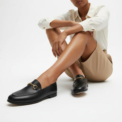 Tuhoomall Comfortable Flat Loafers for Women, Classic Design with Metal Buckle, Perfect for Office, Casual and Everyday Wear