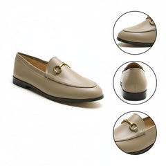 Tuhoomall Comfortable Flat Loafers for Women, Classic Design with Metal Buckle, Perfect for Office, Casual and Everyday Wear