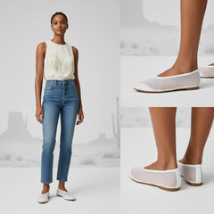 Tuhoomall Ballet Flats for Women, Comfortable and Stylish, Perfect for Parties and Daily Wear, Round Toe Design, Slip-On Closure, Rubber Sole