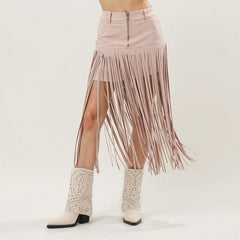 Tuhoomall Western Cowboy Boots For Women, Mid-Calf Foldable Design, Trendy Geometric Pattern, Chunky Heel, Sparkling Studs, Perfect For Outdoor Fashion